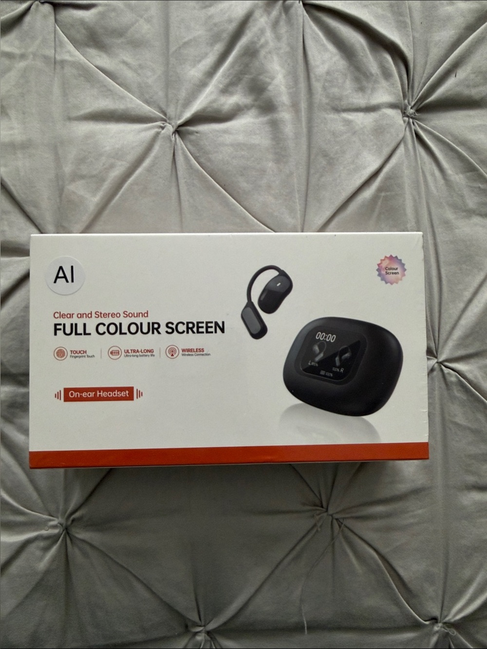 AI Full Colour Screen On-Ear Headset in Black- generic New in box
